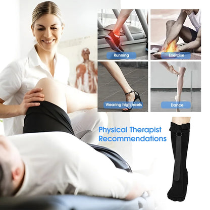 FlexStride sock with adjustable dorsiflexion strap settings