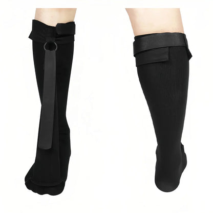 Plantar fasciitis night sock side view — adjustable stretch strap